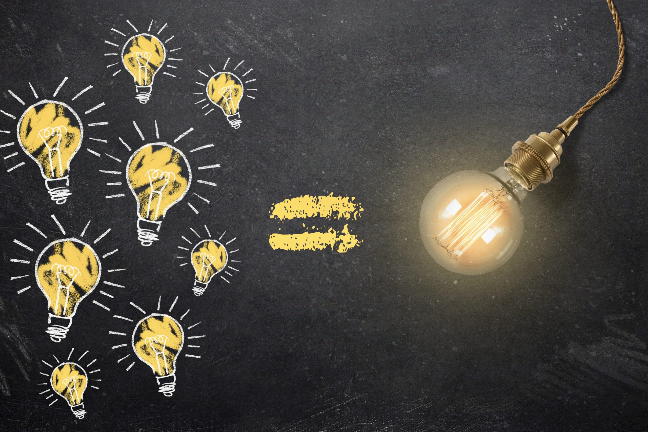 Illustration für Impuls Forschung. Kleine Ideen zusammen große Innovation.